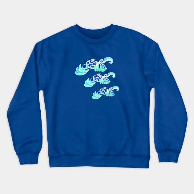 Dolphins at play Crewneck Sweatshirt by Biomek